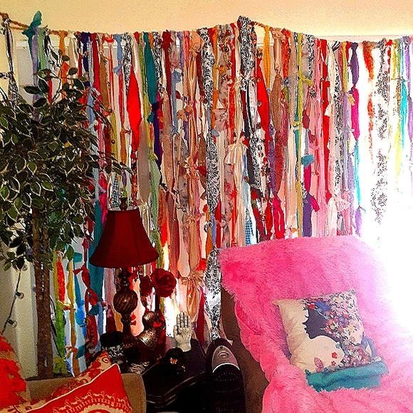 Bohemian rag curtains - Picture 1 of 4